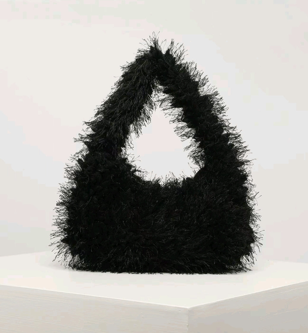 Fur Handbag (Black)