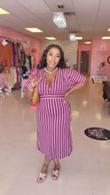 Load image into Gallery viewer, Striped Belted Maxi(Plus Size)
