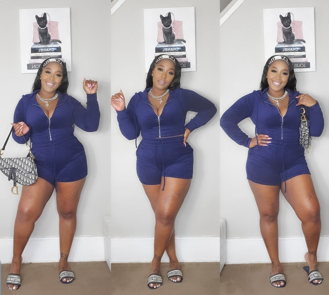 J-Lo Short Set (Navy)