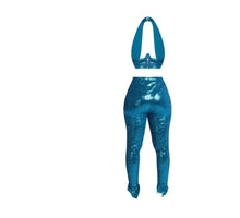 Load image into Gallery viewer, Sequins Joggers (Teal)
