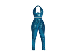 Load image into Gallery viewer, Sequins Joggers (Teal)
